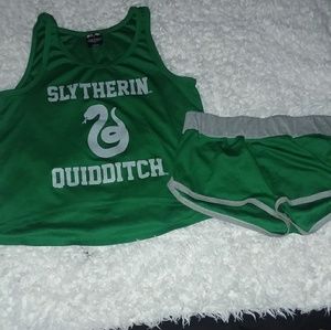 Slytherin Quidditch Athletic Tank and Shorts